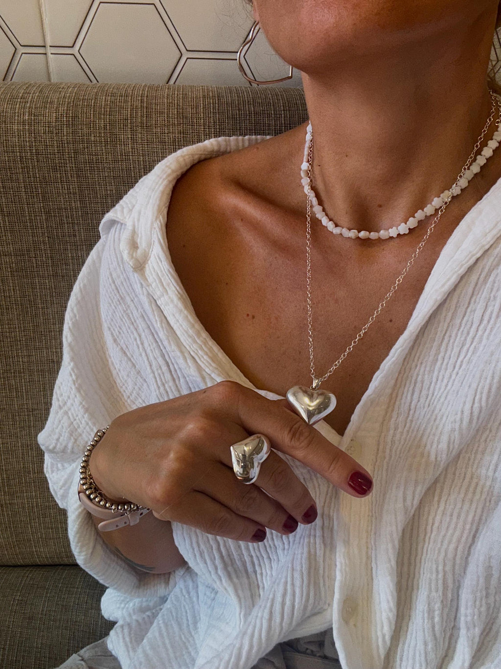 Sterling Silver Heart Pendant Necklace