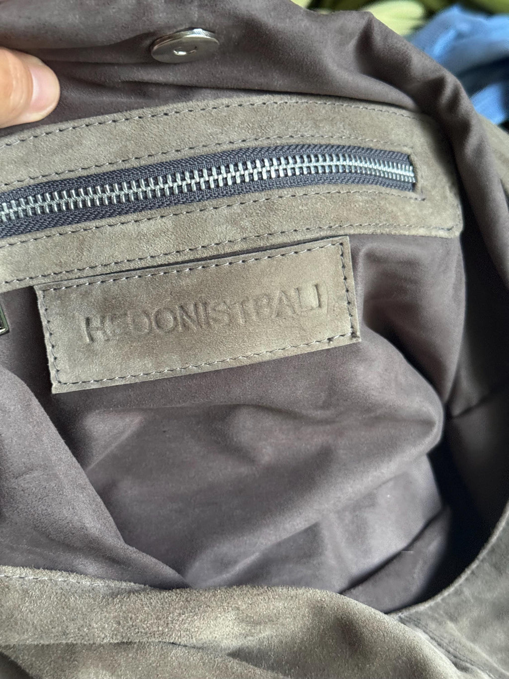 Soft Hobo Suede Lambskin Bag — Gray