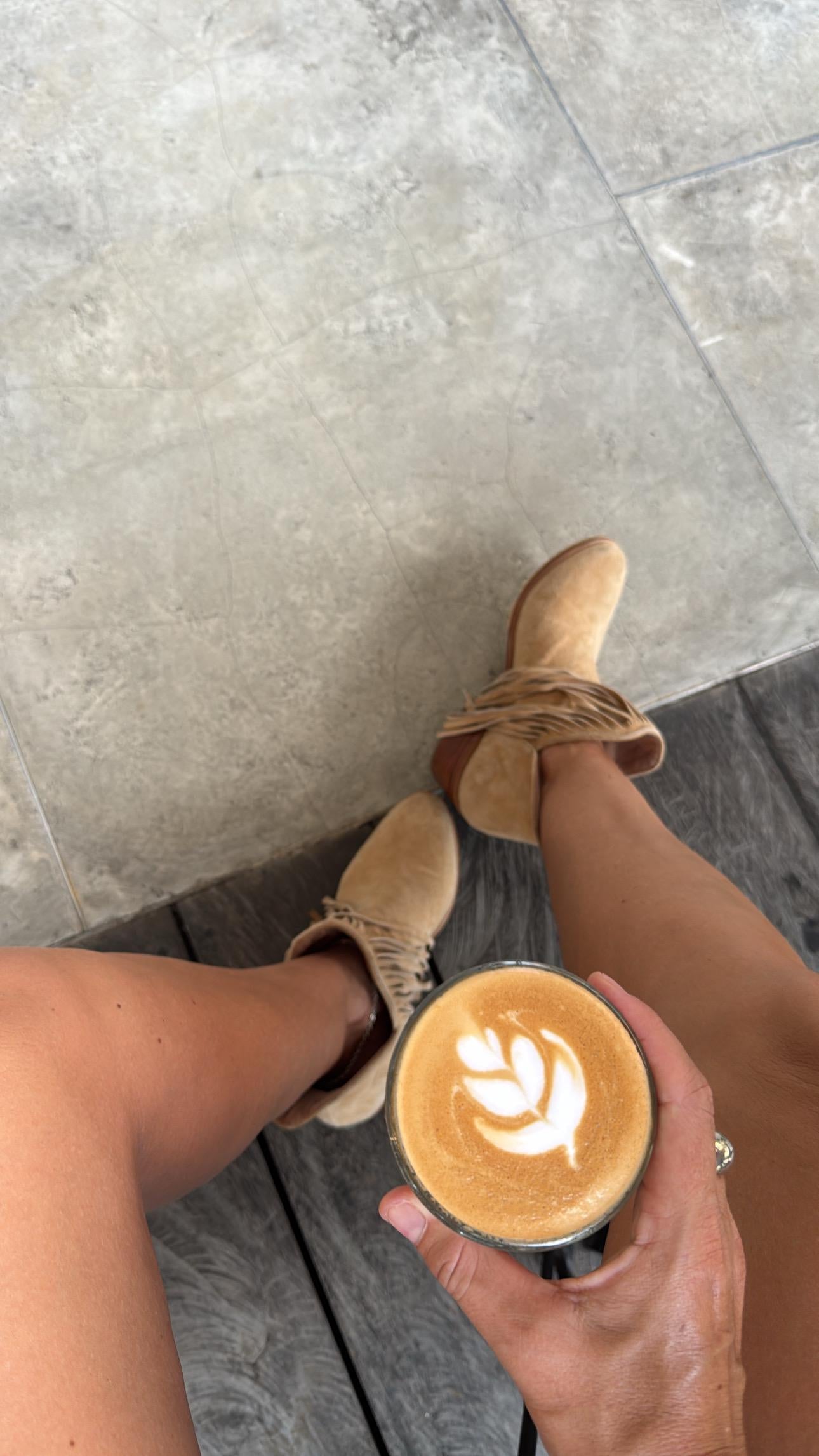 Genuine Suede Fringe Cowboy Boots — Cream