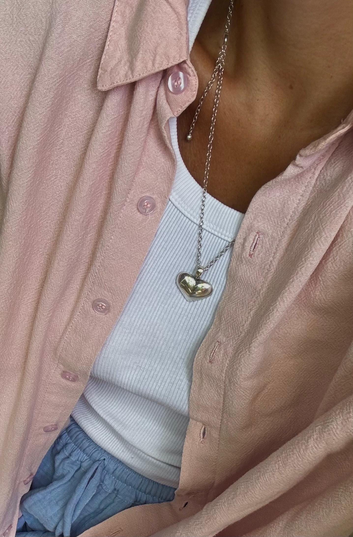 Sterling Silver Heart Pendant Necklace