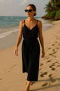 Black jumpsuit woman classy comfy casual summer, jumsuit women summer, romper black, playsuit woman summer black, overall black woman summer