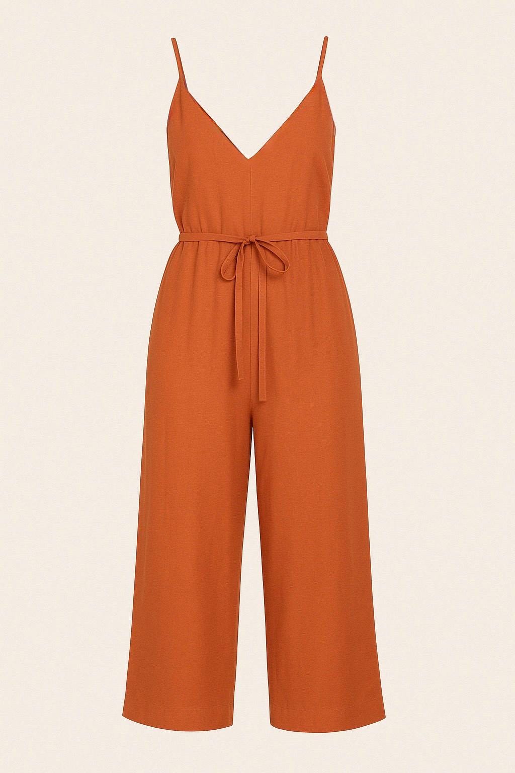 Jumpsuit Women Summer Terracota Orange Classy Outfit | Summer Wear For Wemen | Design Jumpsuit Women Elegant | Sporty Classy Outfit Girls