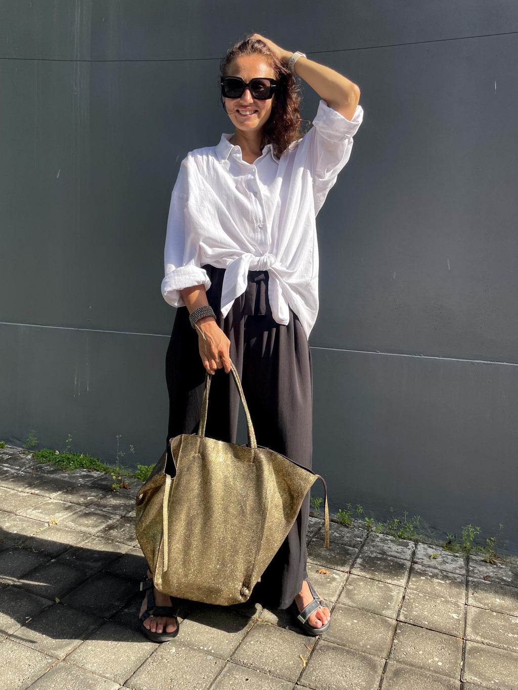 Oversized White Linen Shirt MALDI
