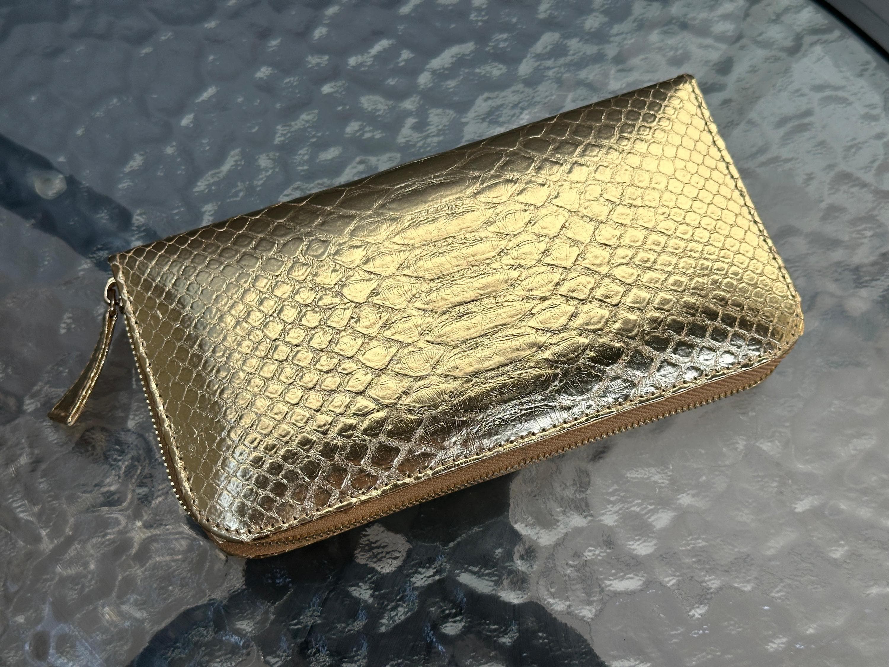 Wallet Gold Python Skin