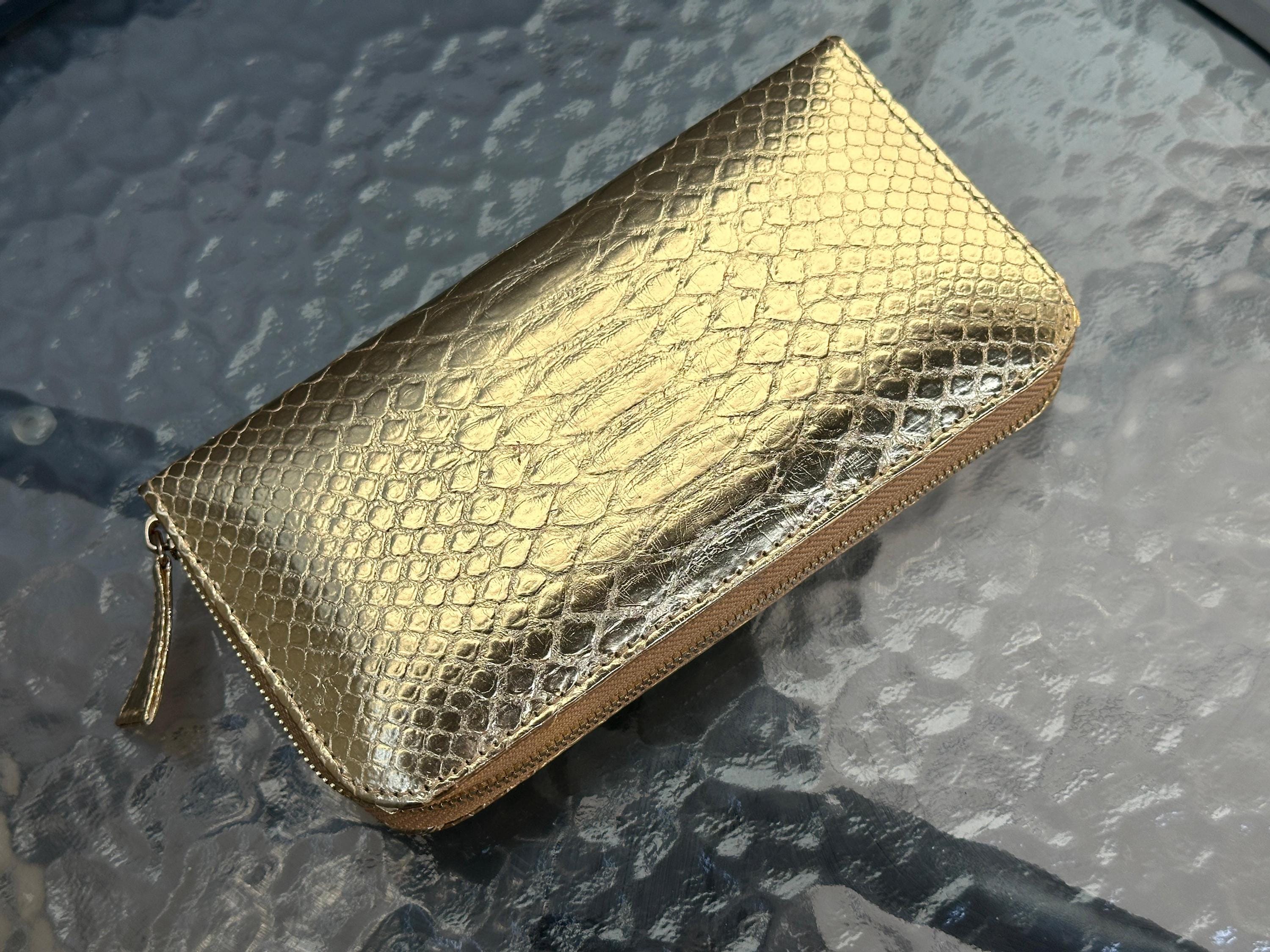 Wallet Gold Python Skin