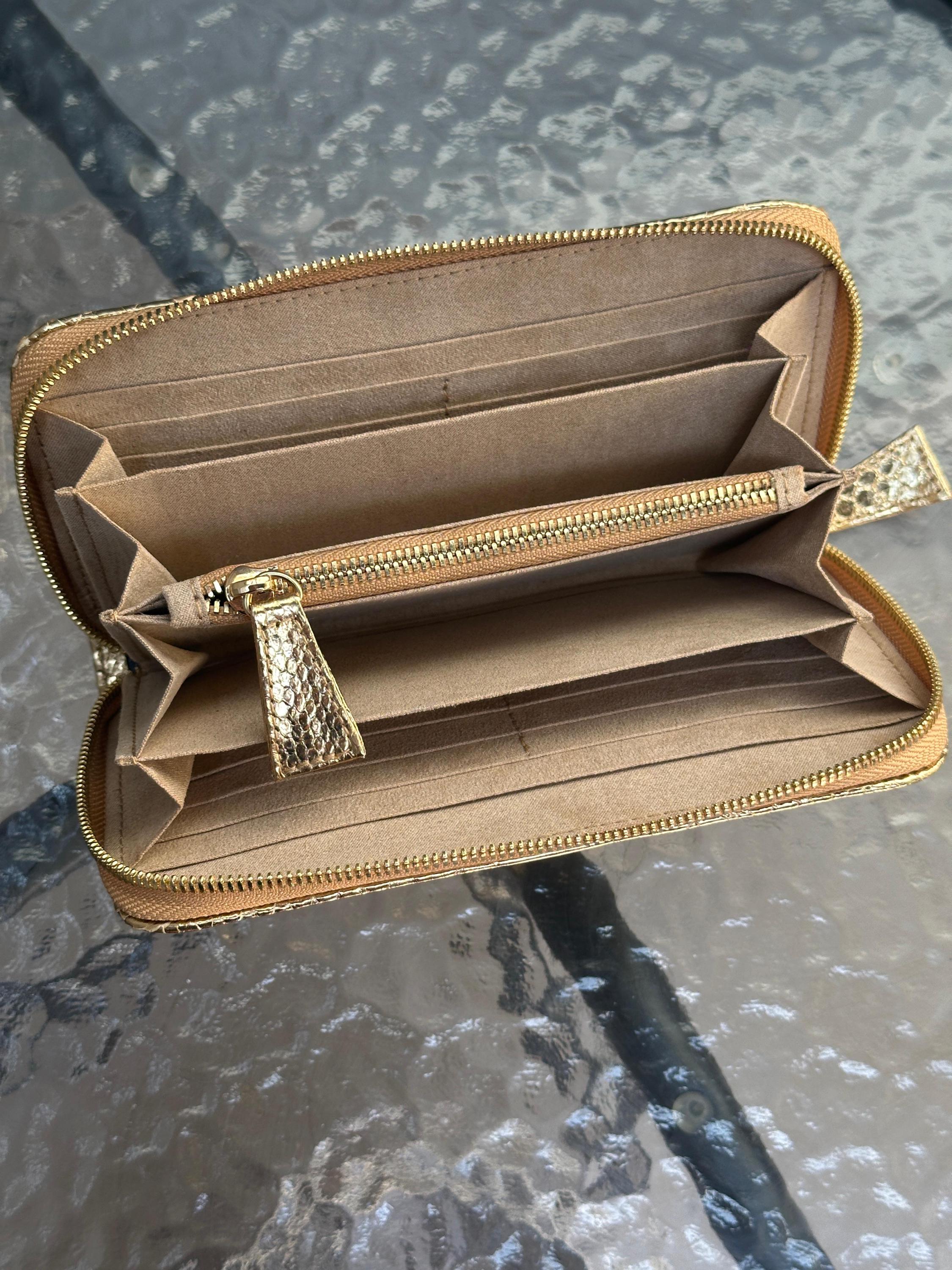 Wallet Gold Python Skin