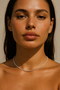 Crystal Choker Necklace — Minimalist Rhinestone