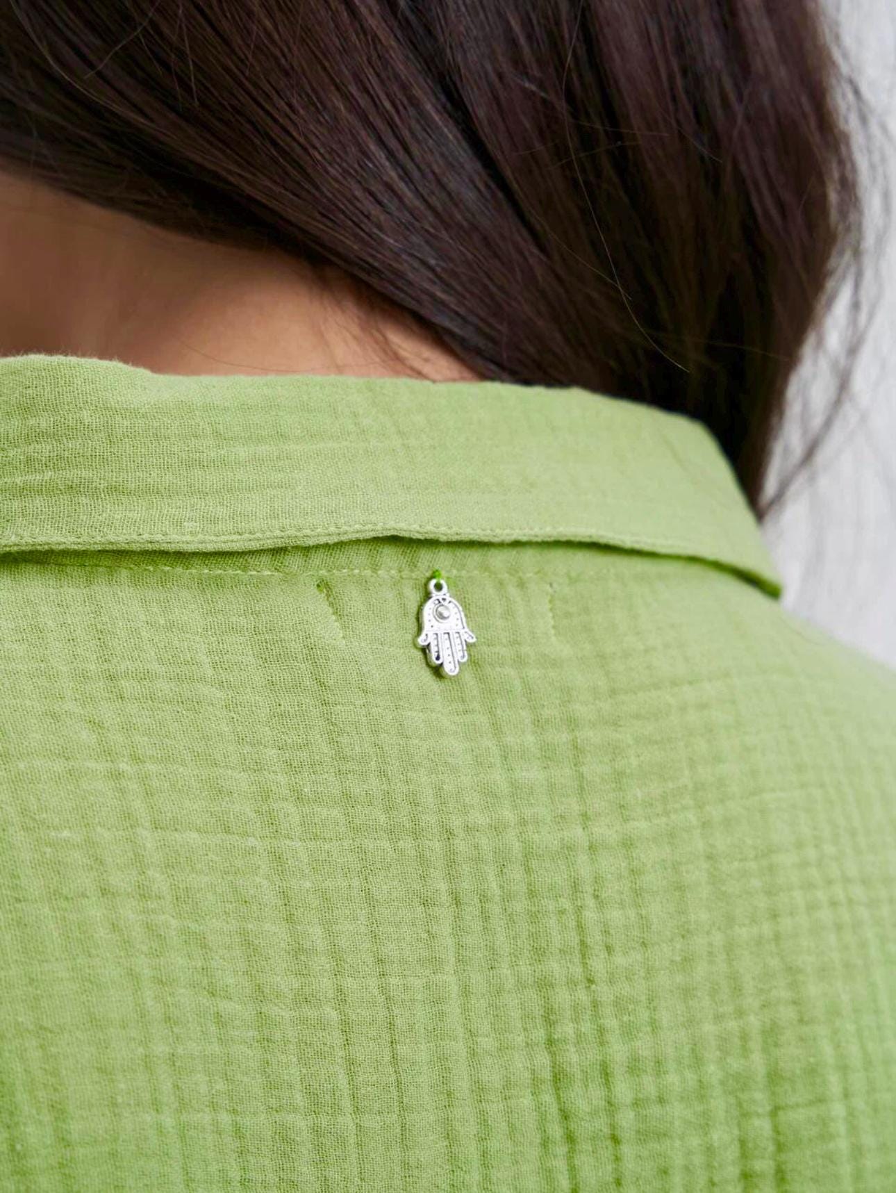 Oversized Muslin Shirt MALDI — Light Green