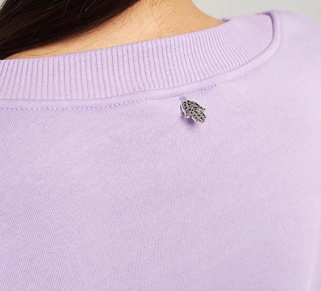 Comfy Loose Fleece Sweatshirt — Very Peri