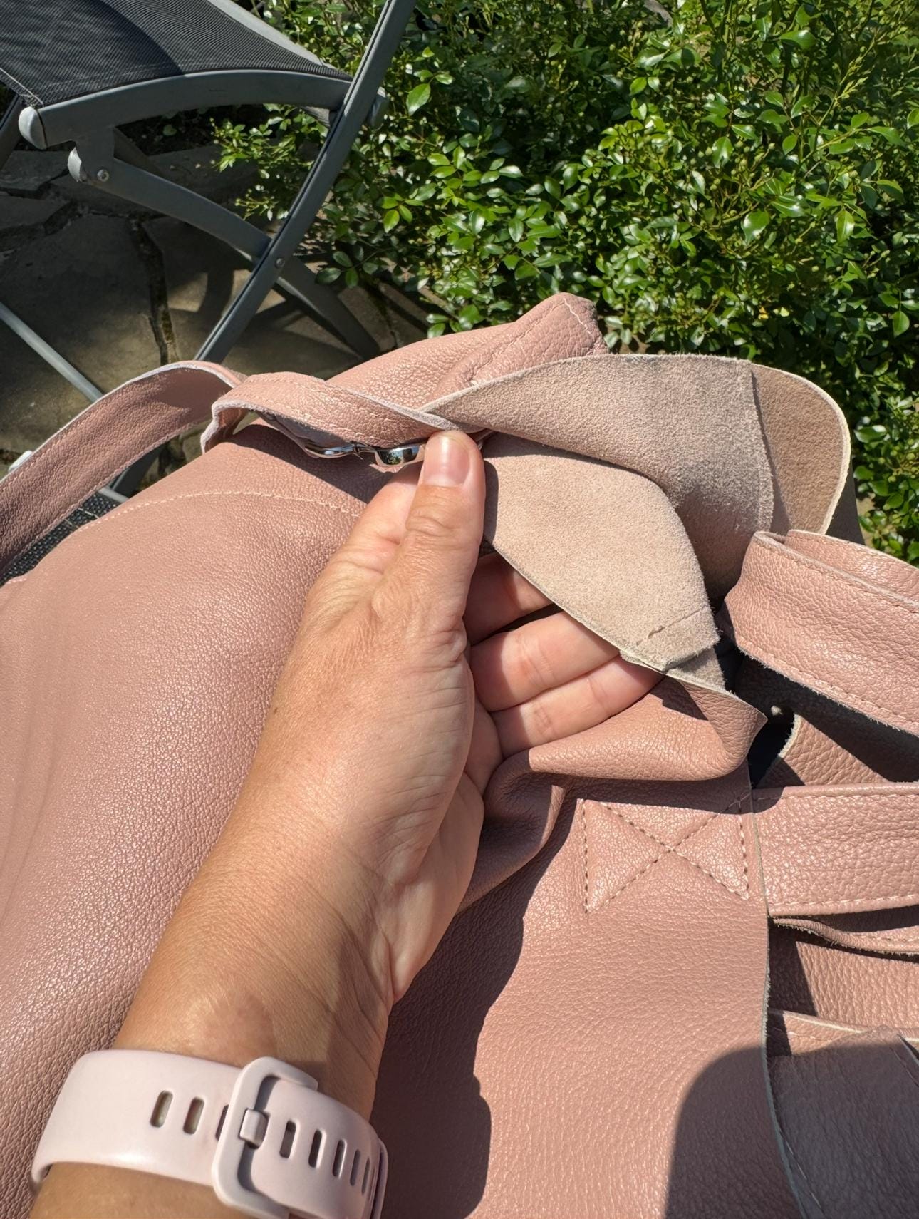 Genuine leather pink oversize tote shopper triple handle big bag / everyday purse / handmade bags / designer bags / summer bag /