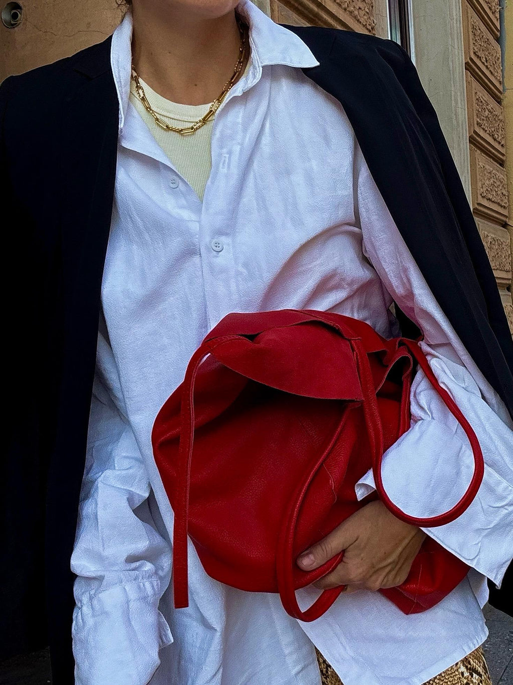 Genuine leather red tote shopper big bag / everyday purse / handmade bags / designer bags / summer bag / gift for her