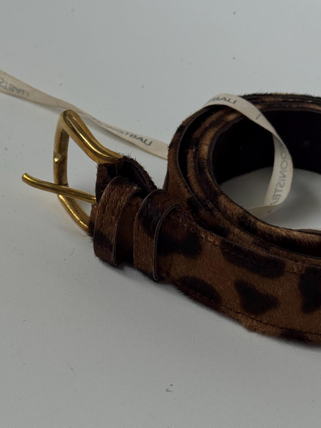 Fur leopard print hot belt | animal print genuine leather and fur belt women