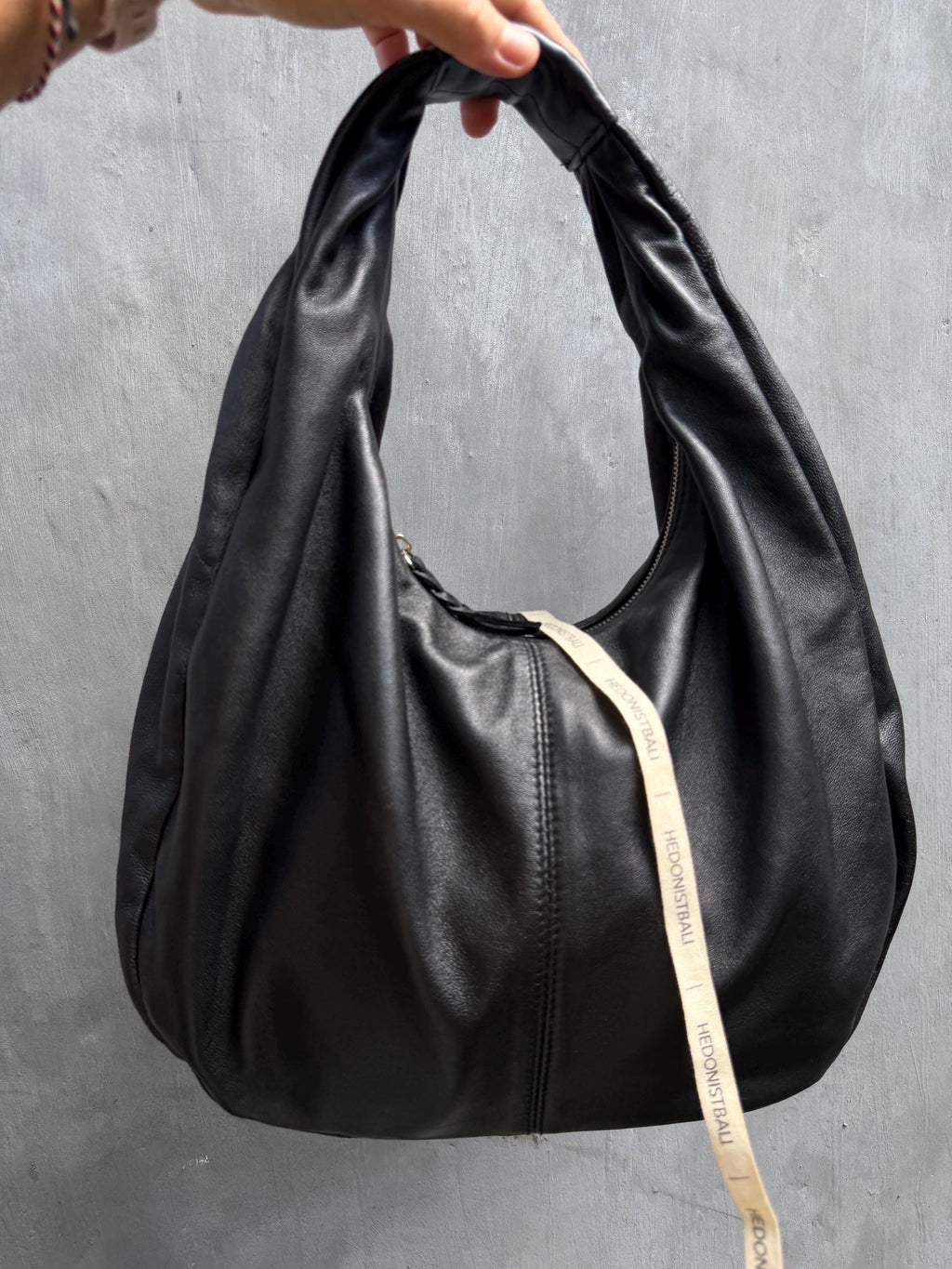 Small Soft Hobo Classy Sport Woman Bag — Black