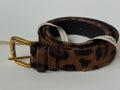 Fur leopard print hot belt — Natural