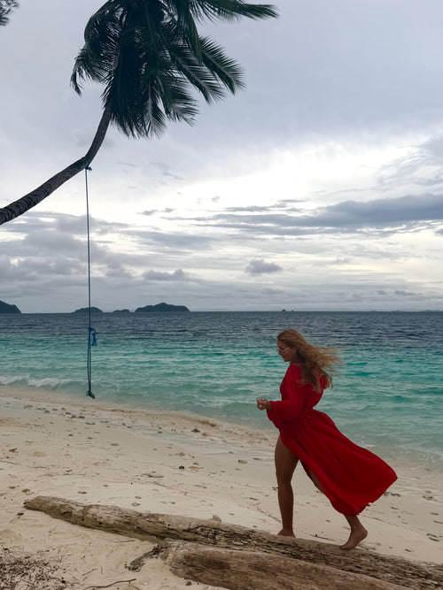 Beach Kimono — Red Hot