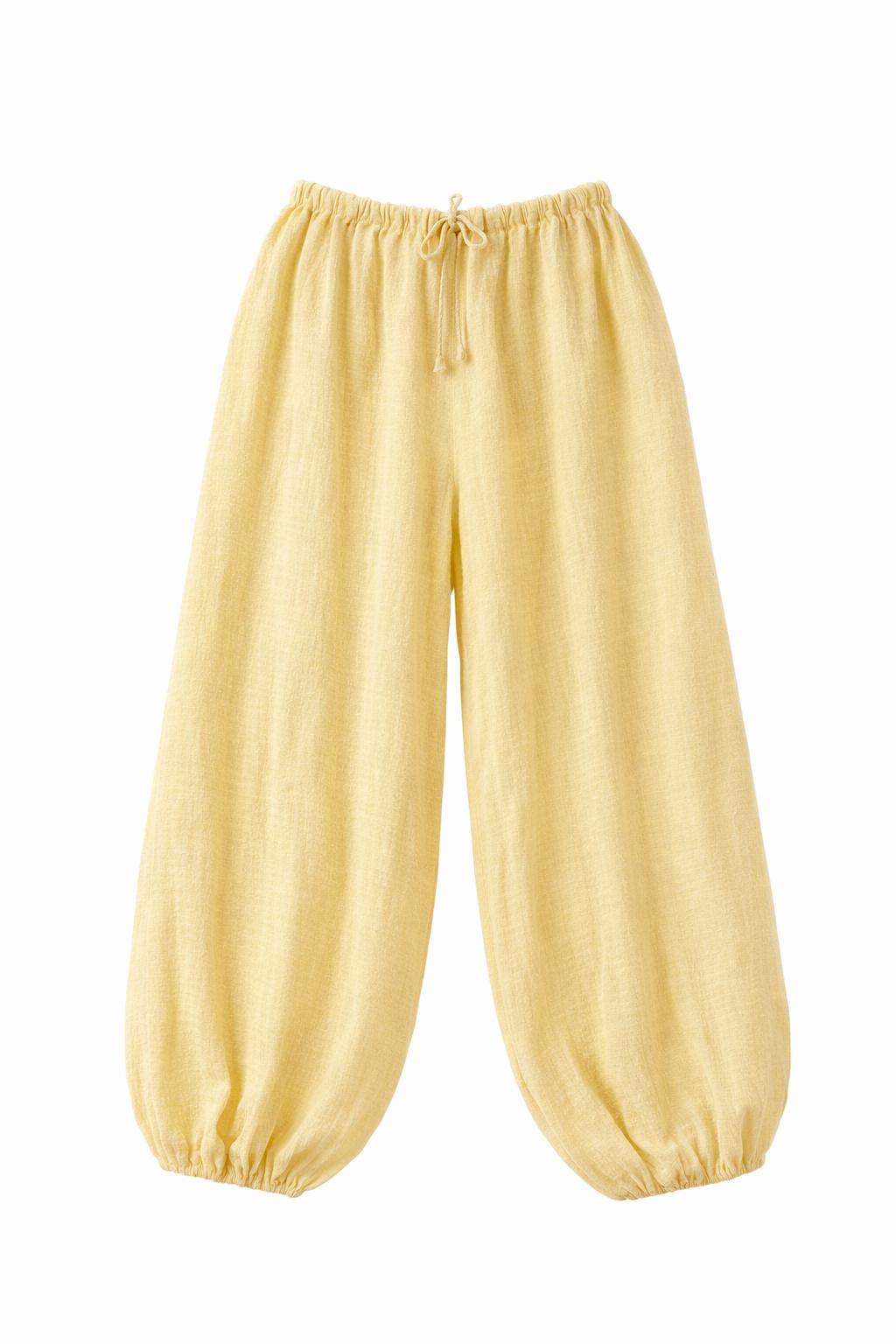 Cotton Harem Pants Set — Butter Yellow