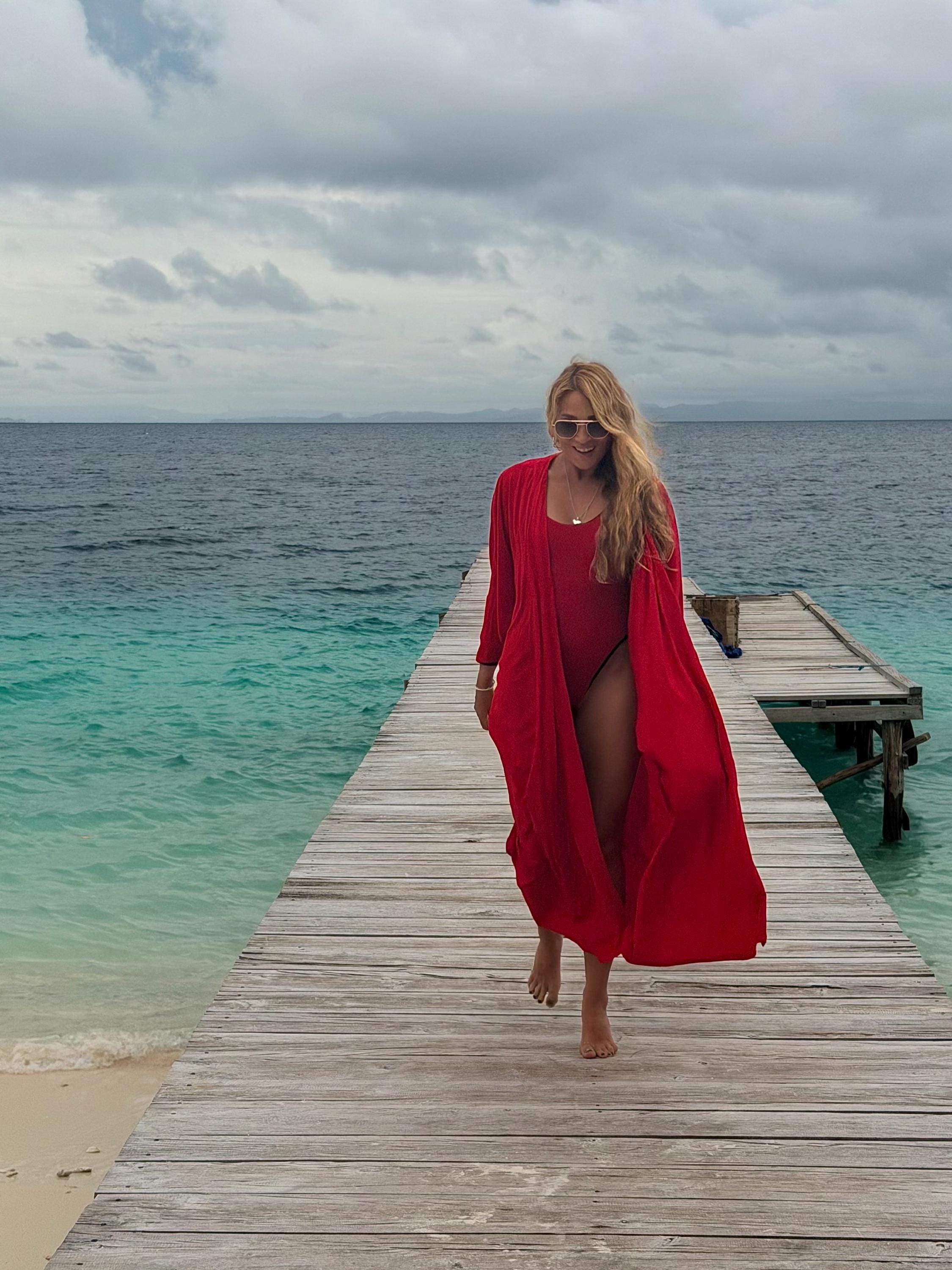 Beach Kimono — Red Hot