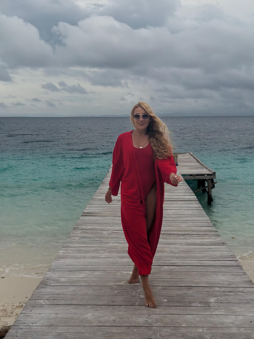 Beach Kimono — Red Hot
