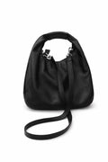 Mini Soft Hobo Classy Sport Woman Bag | Purse Genuine Lamb Skin | Hansmade bags | Black Elegant Leather Designer Soft Bag