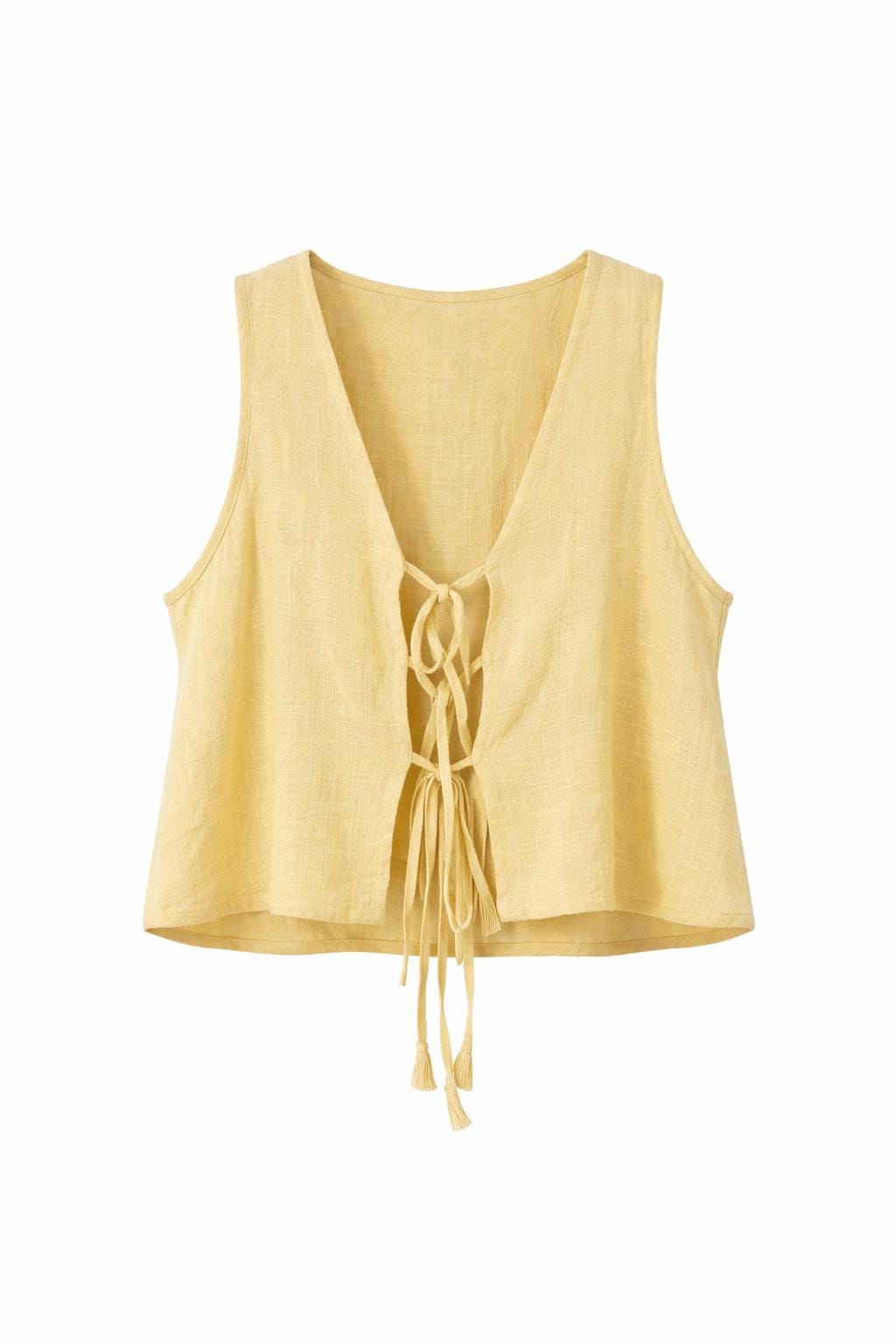 Cotton Harem Pants Set — Butter Yellow