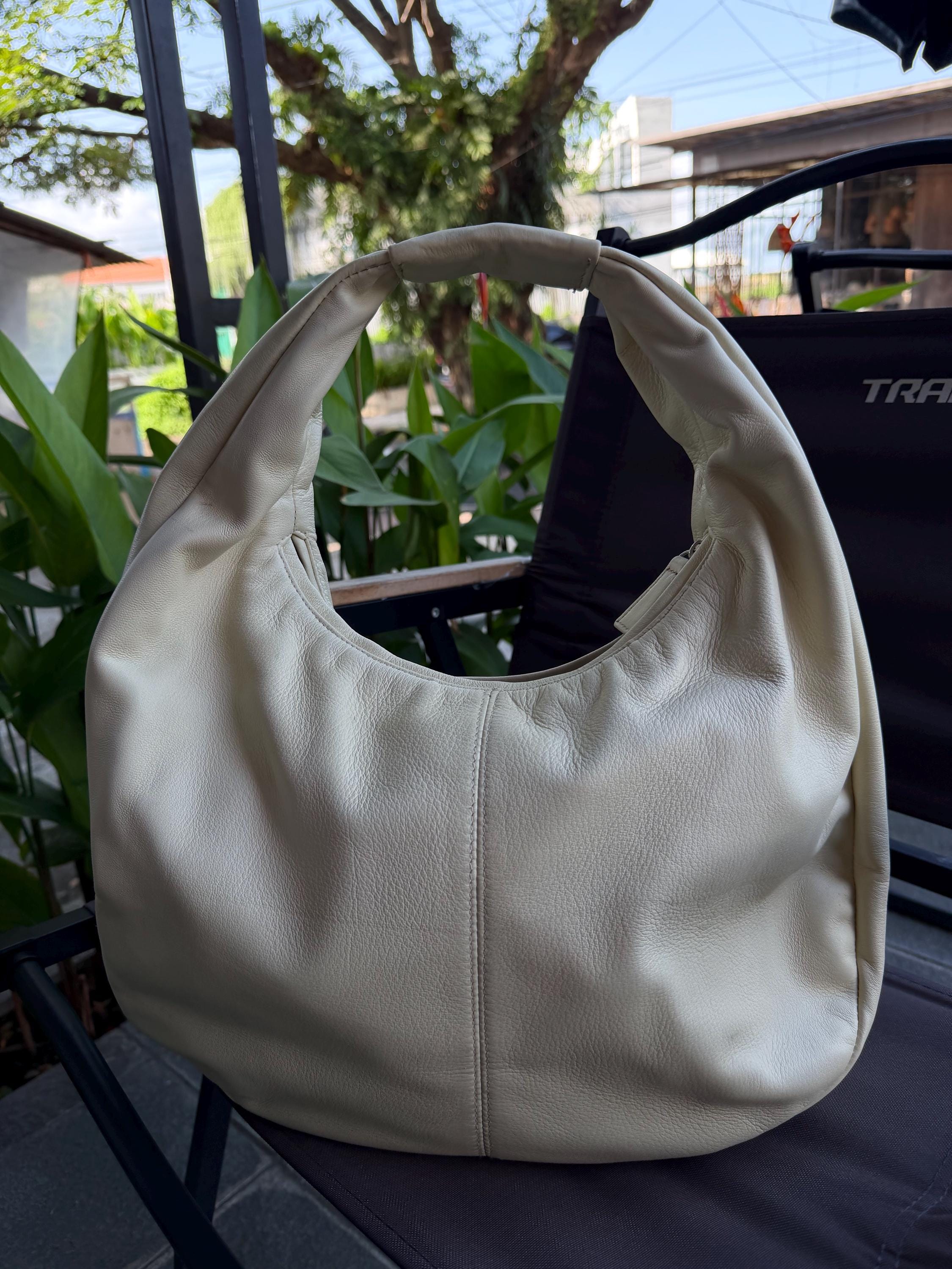 Small Soft Hobo Classy Sport Woman Bag | Purse Genuine Lamb Skin | Hansmade bags | Butter Yellow Elegant Leather Designer Soft Bag