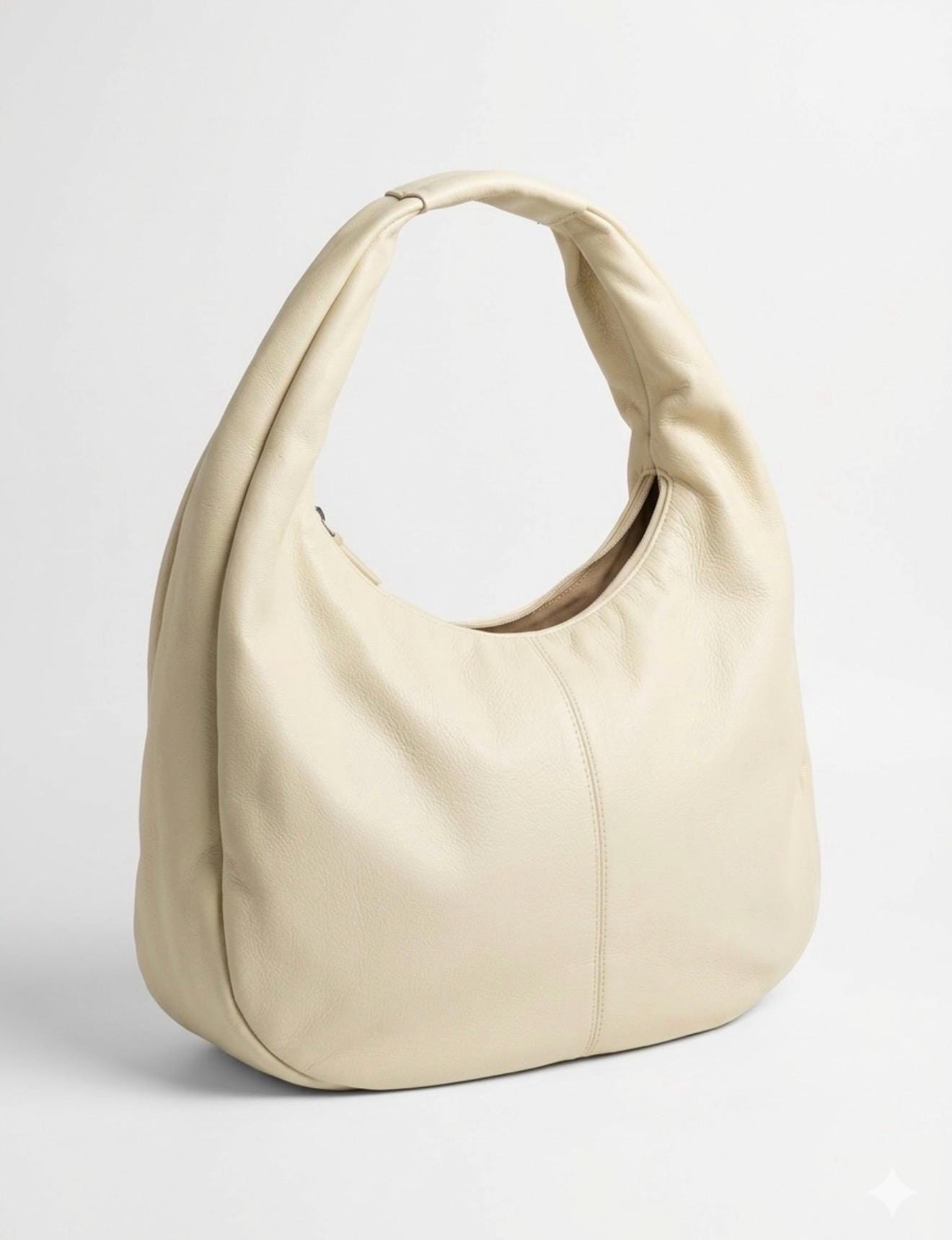 Small Soft Hobo Classy Sport Woman Bag | Purse Genuine Lamb Skin | Hansmade bags | Butter Yellow Elegant Leather Designer Soft Bag